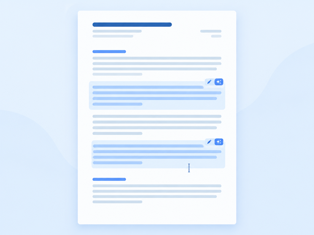 Mockup: bozza della relazione tecnica con sezioni scritte dall’AI